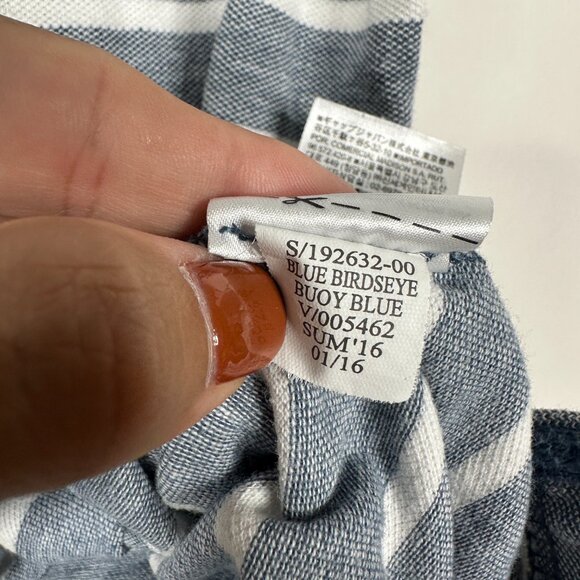 2/$30 Banana Republic Birdseye Stripe Polo Shirt Buoy Blue Medium #BAG7 - Picture 6 of 8